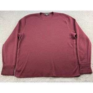 Rag & Bone New York Fine Merino Wool Crewneck Sweater Mens XL Maroon Red